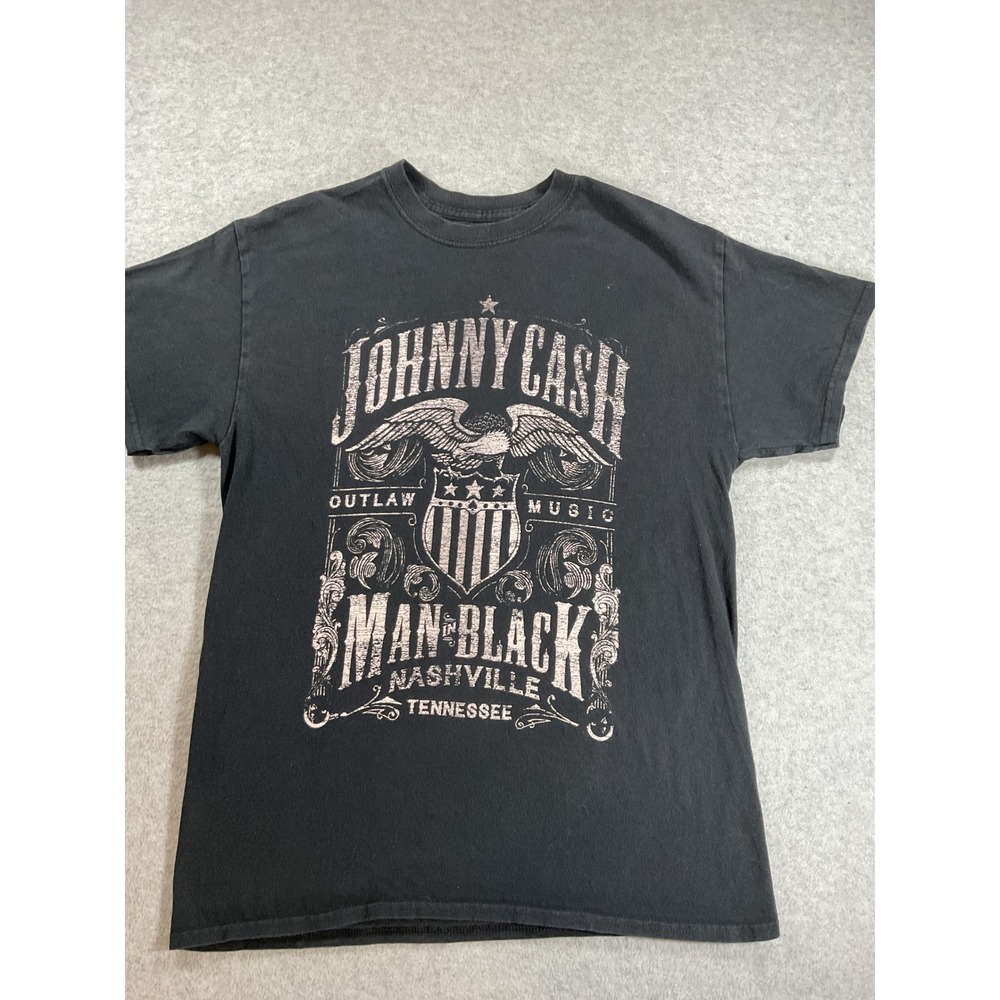Johnny Cash Man In Black Nashville Outlaw Music Graphic T-Shirt Men Large 2274